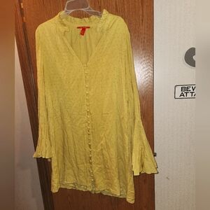 Chelsea & Violet Size Large Yellow Long Sleeve Dress